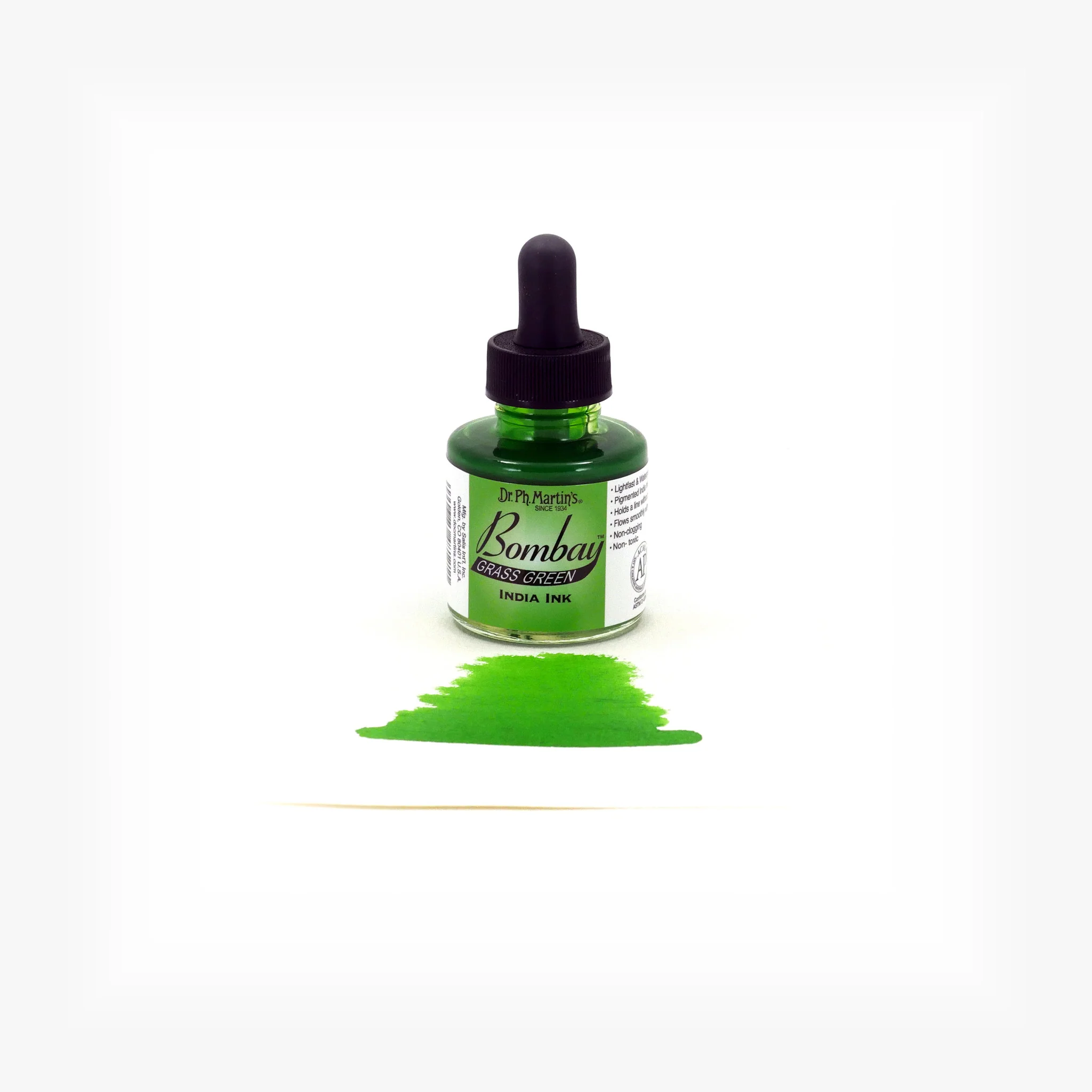 Bombay India Ink, 1.0 oz, Grass Green (12BY) - Image 2