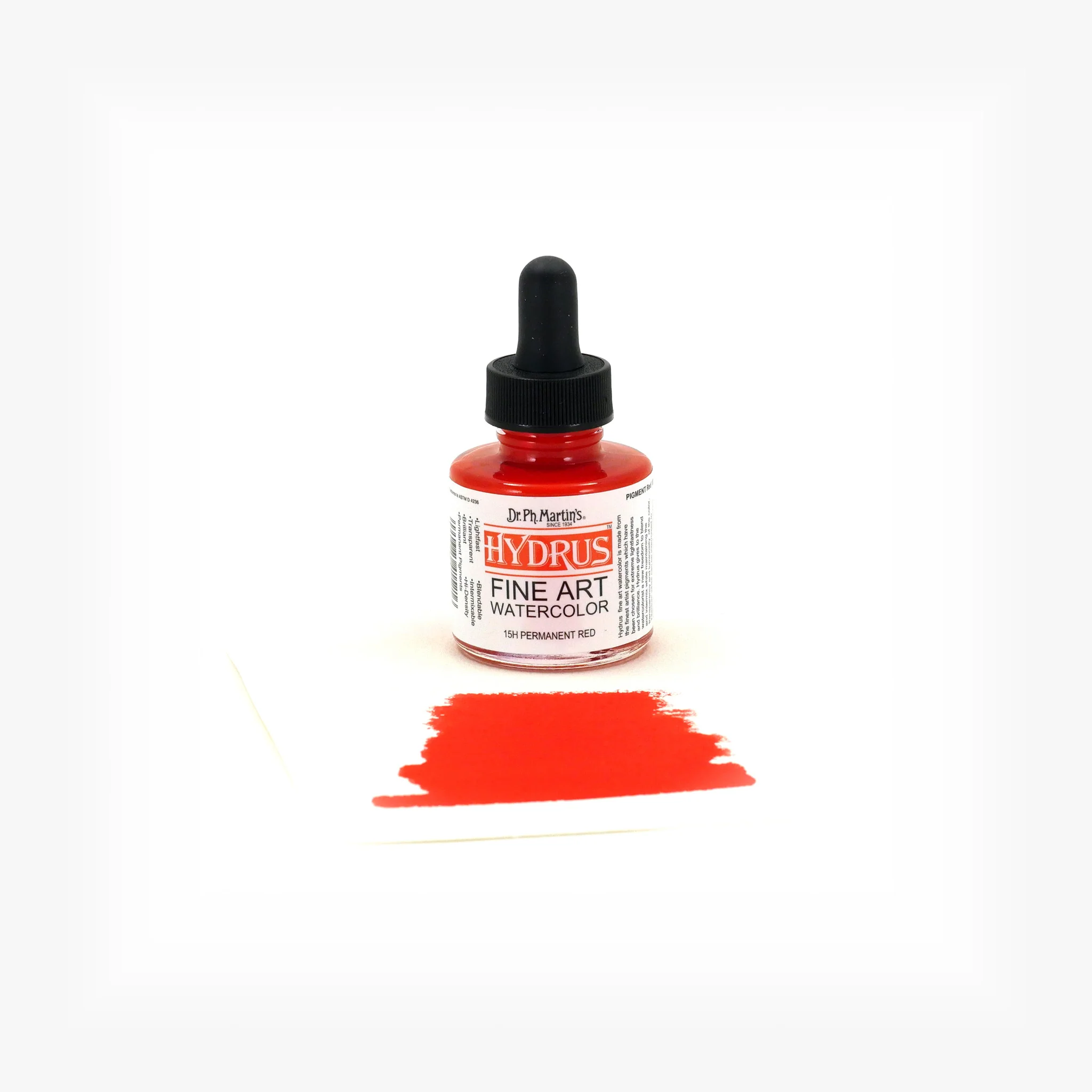 Hydrus Fine Art Watercolor, 1.0 oz, Permanent Red (15H) - Image 2