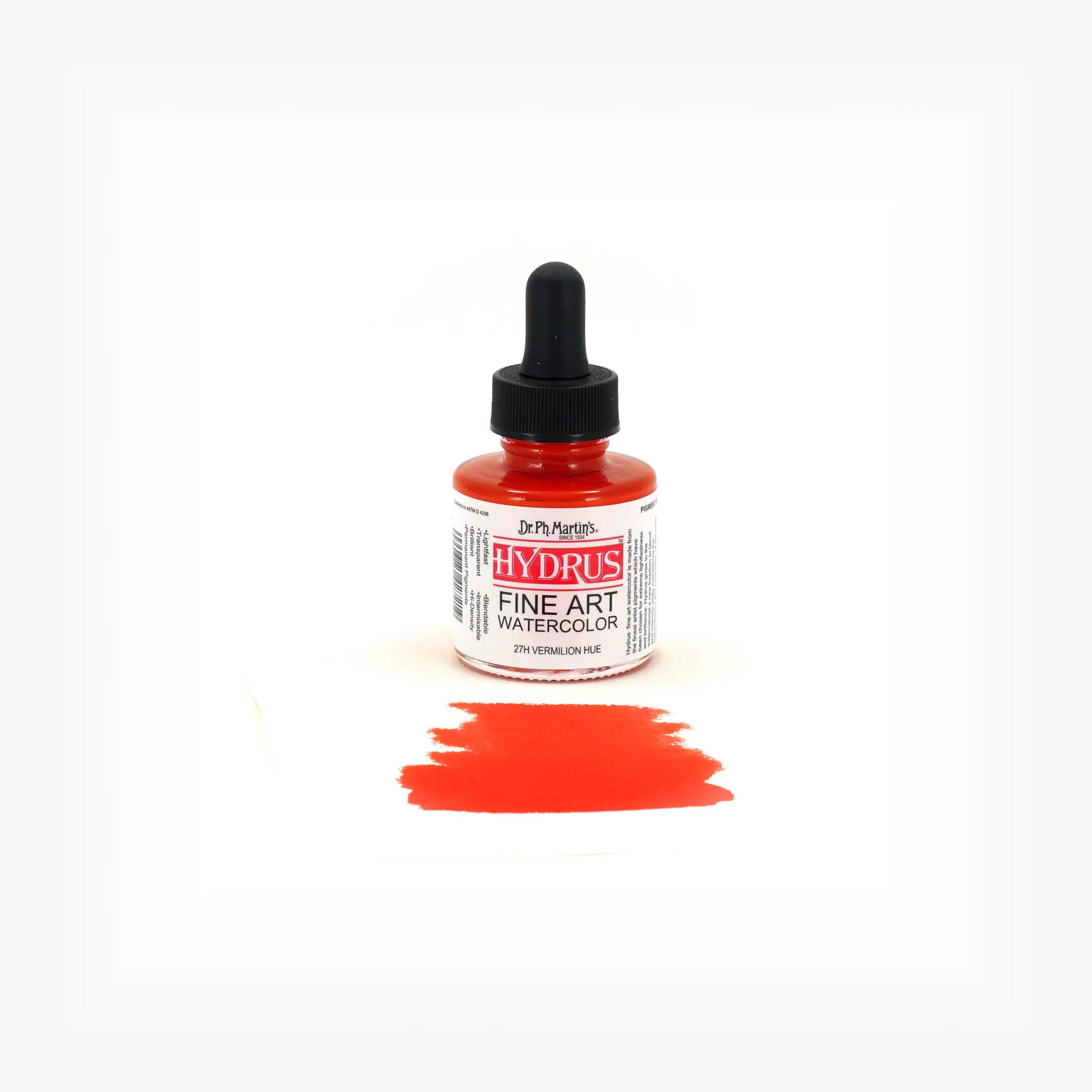 Hydrus Fine Art Watercolor, 1.0 oz, Vermilion Hue (27H) - Image 2