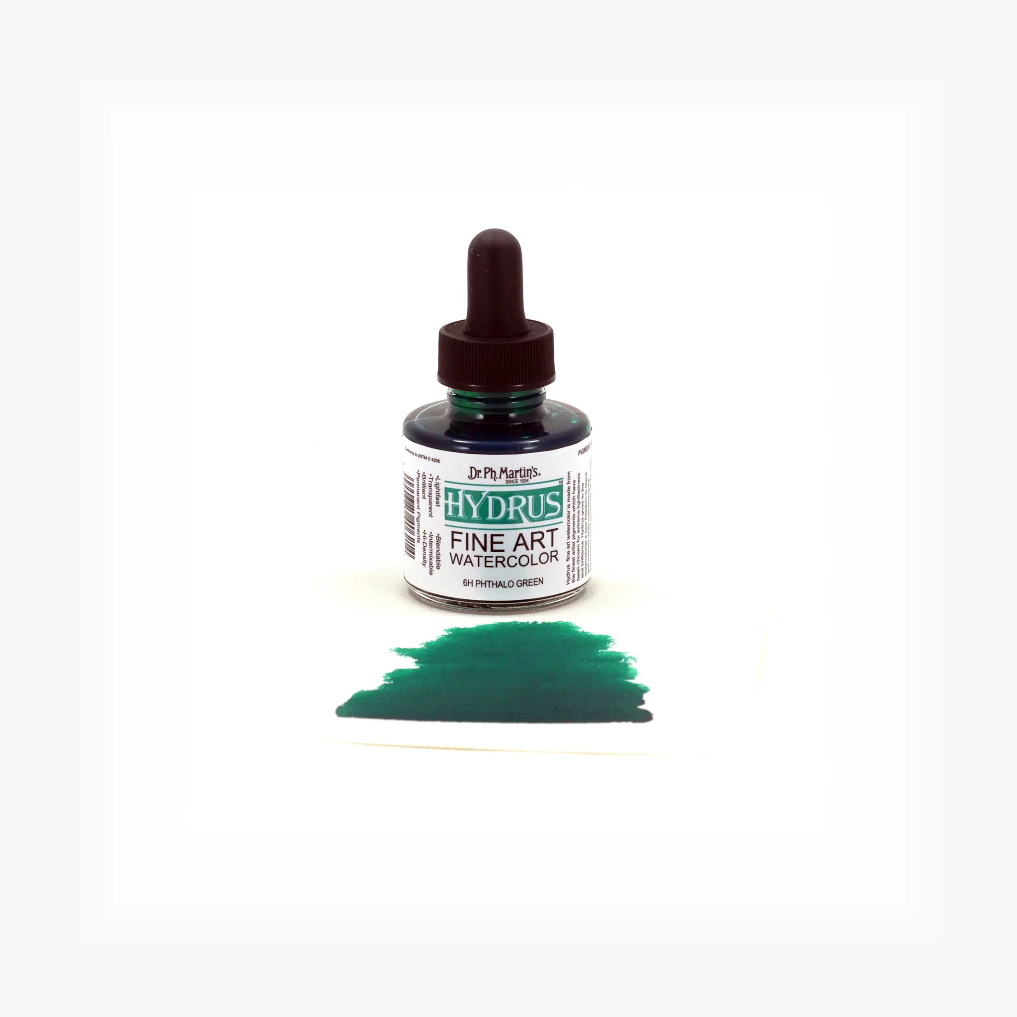 Hydrus Fine Art Watercolor, 1.0 oz, Phthalo Green (6H) - Image 2