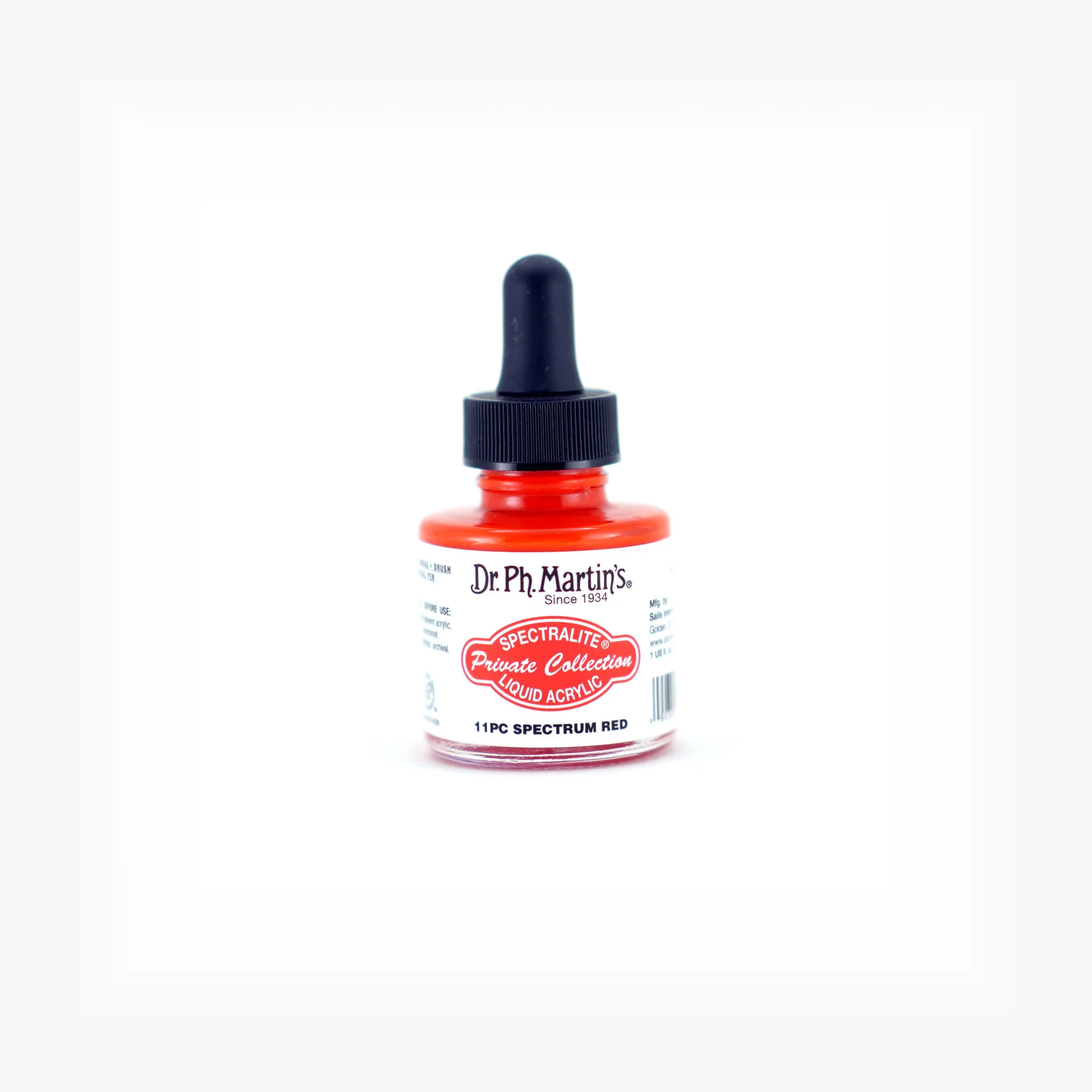 Spectralite Private Collection Liquid Acrylics, 1.0 oz, Spectrum Red (11PC)