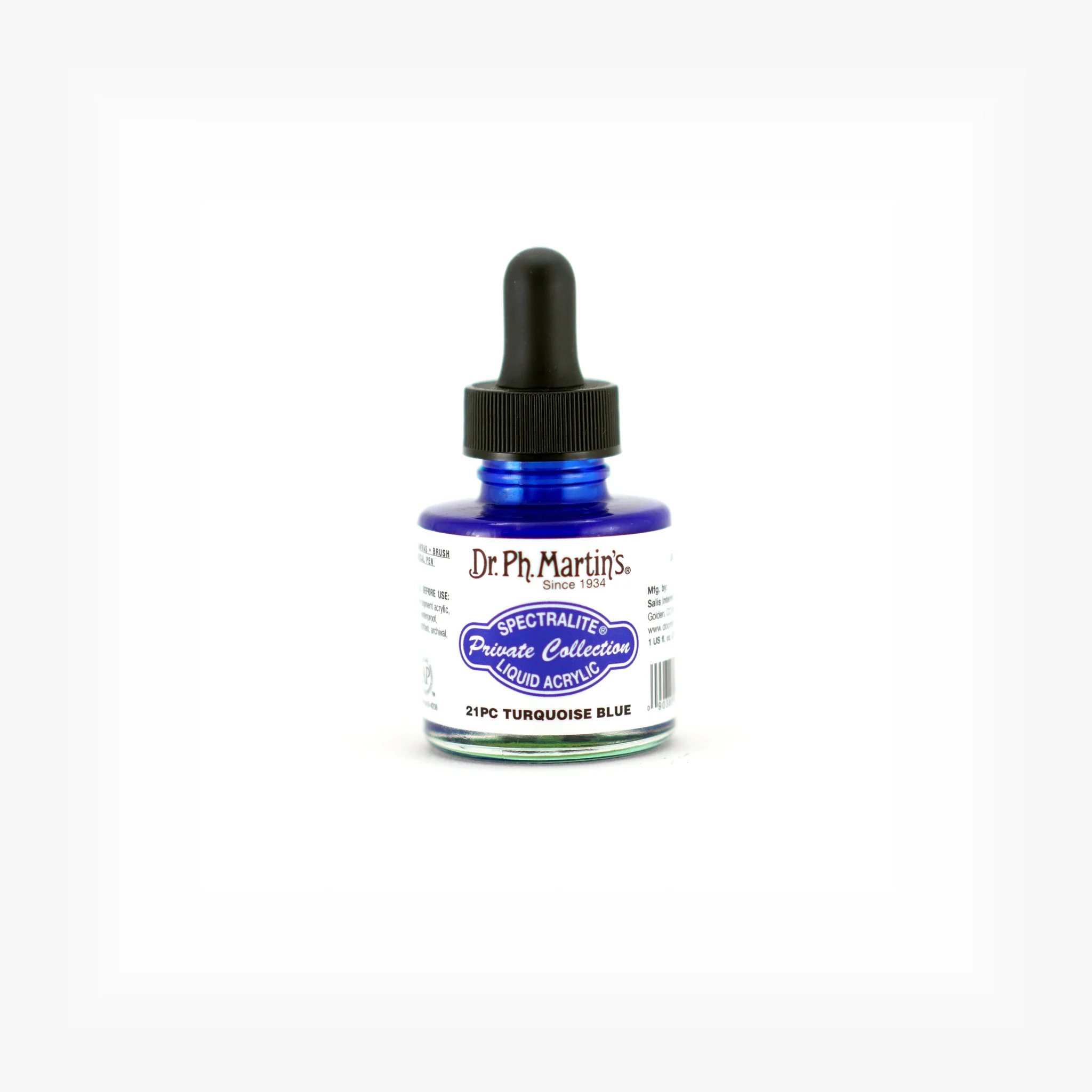 Spectralite Private Collection Liquid Acrylics, 1.0 oz, Turquoise Blue (21PC)