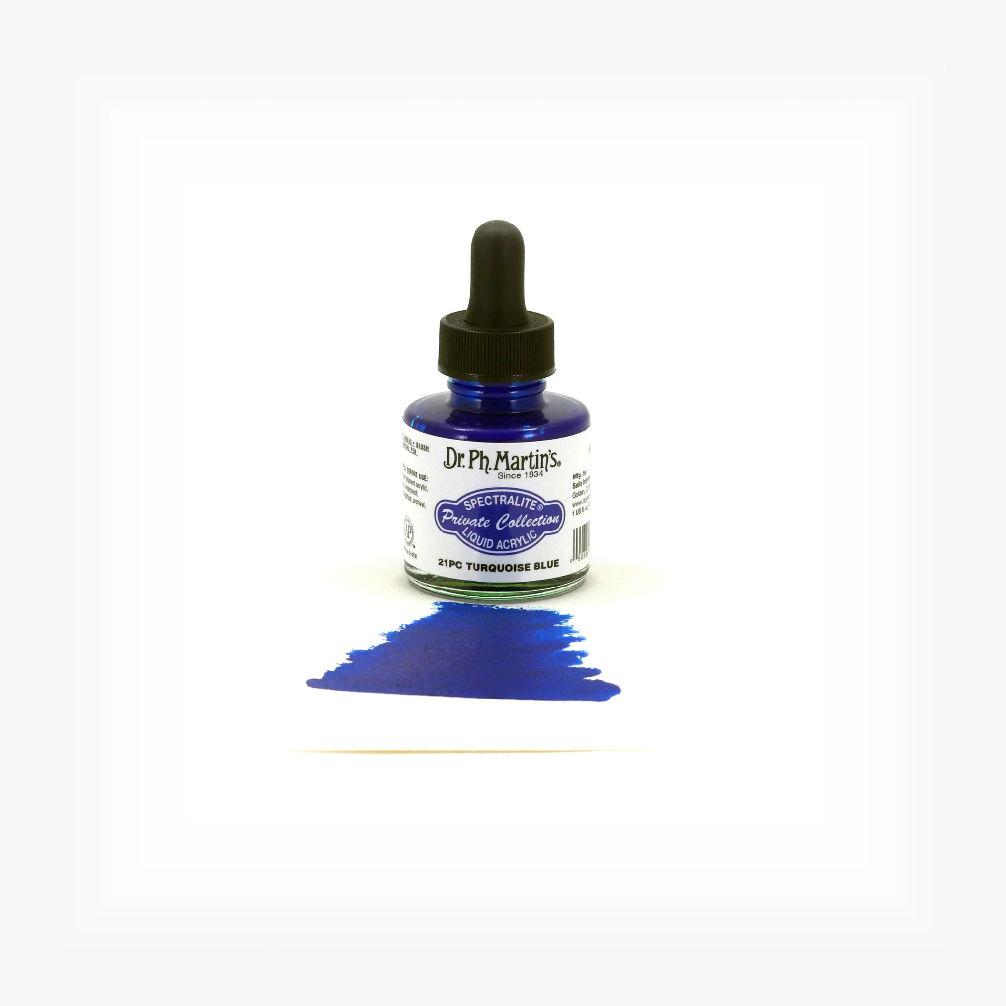 Spectralite Private Collection Liquid Acrylics, 1.0 oz, Turquoise Blue (21PC) - Image 2