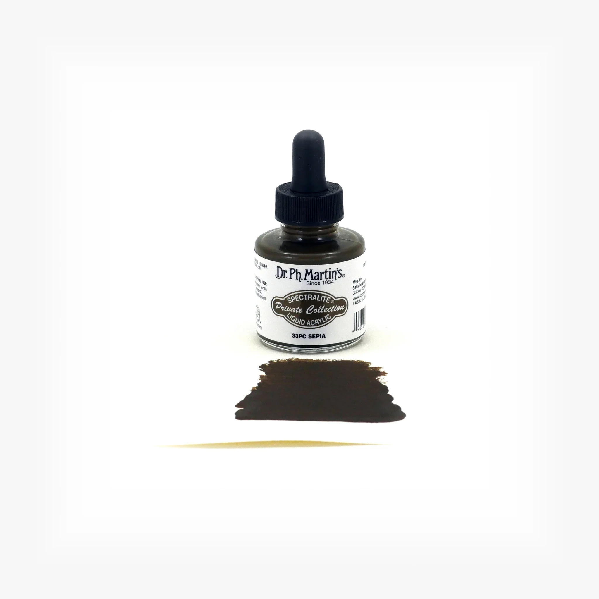 Spectralite Private Collection Liquid Acrylics, 1.0 oz, Sepia (33PC) - Image 2