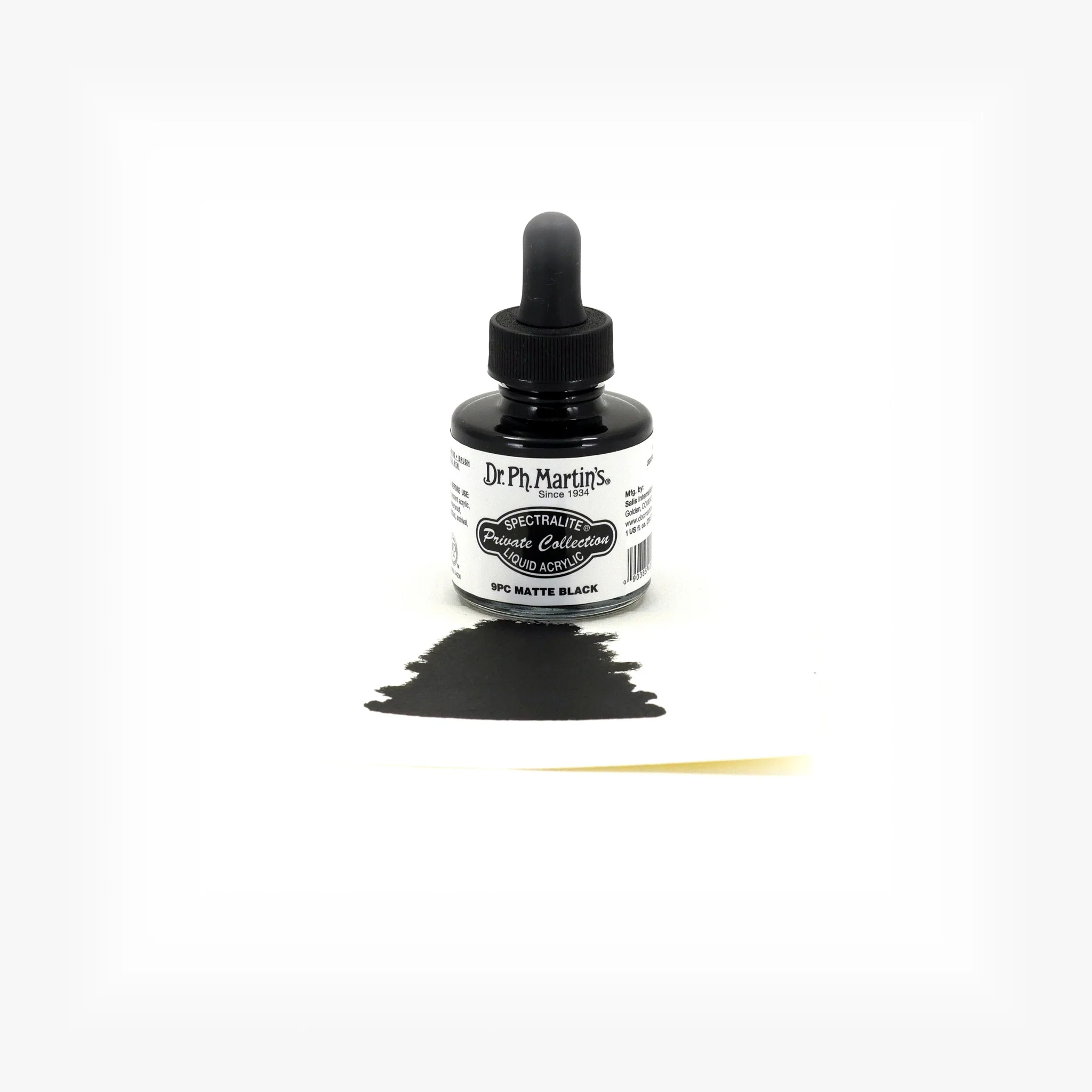 Spectralite Private Collection Liquid Acrylics, 1.0 oz, Matte Black (9PC) - Image 2