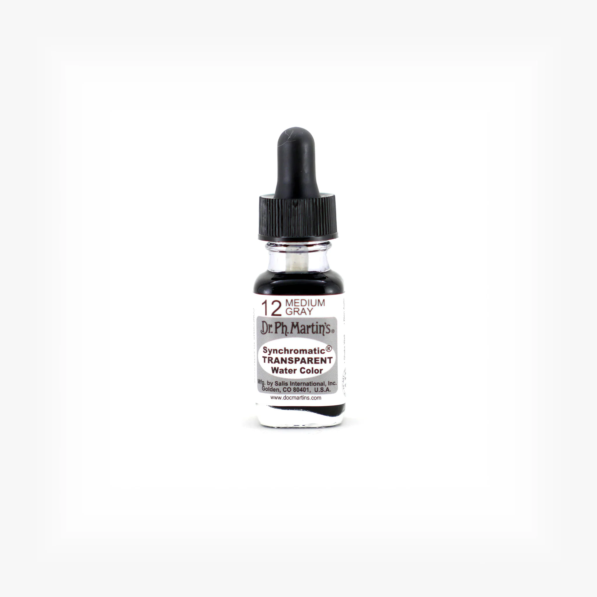 Synchromatic Transparent Water Color, 0.5 oz, Medium Gray (12)