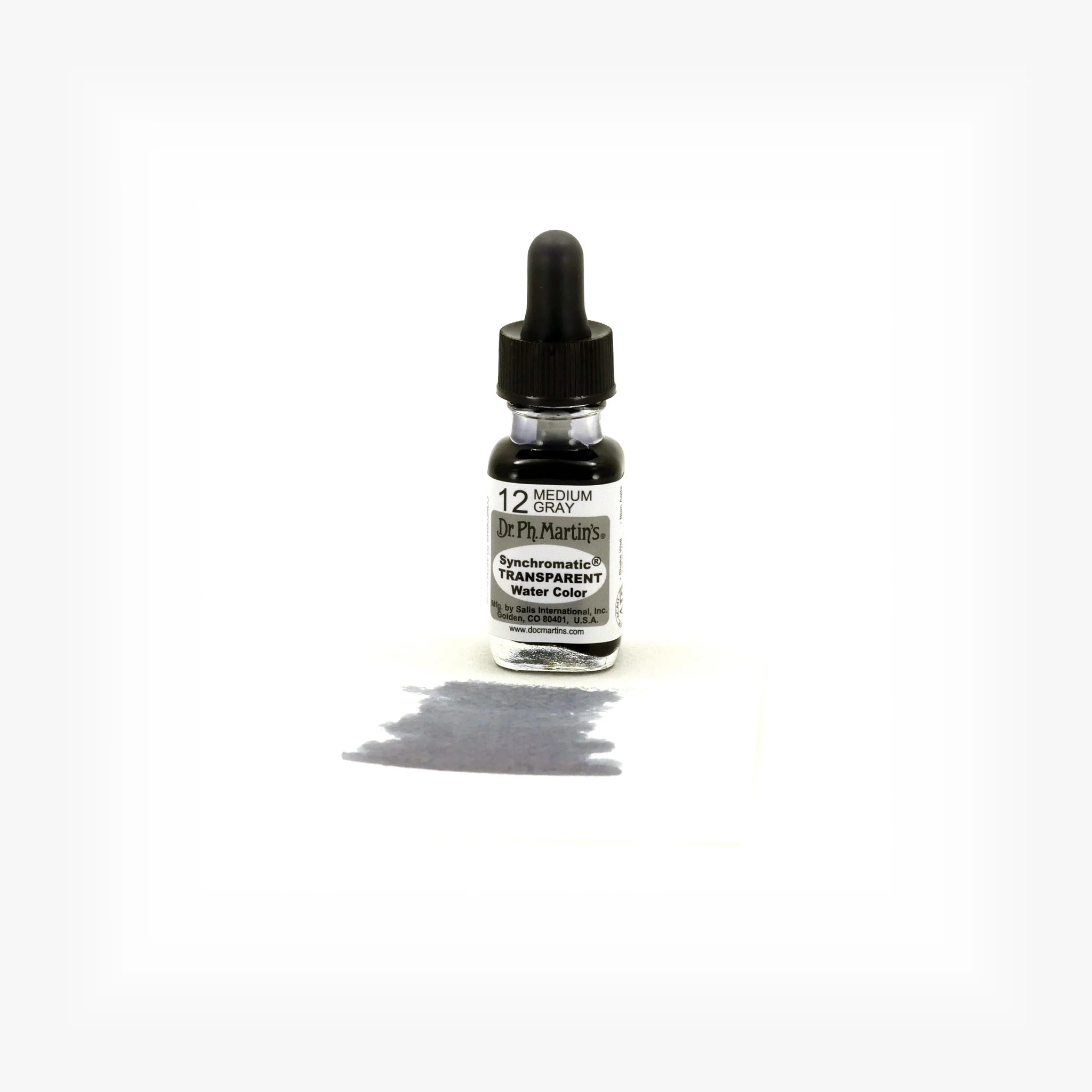 Synchromatic Transparent Water Color, 0.5 oz, Medium Gray (12) - Image 2