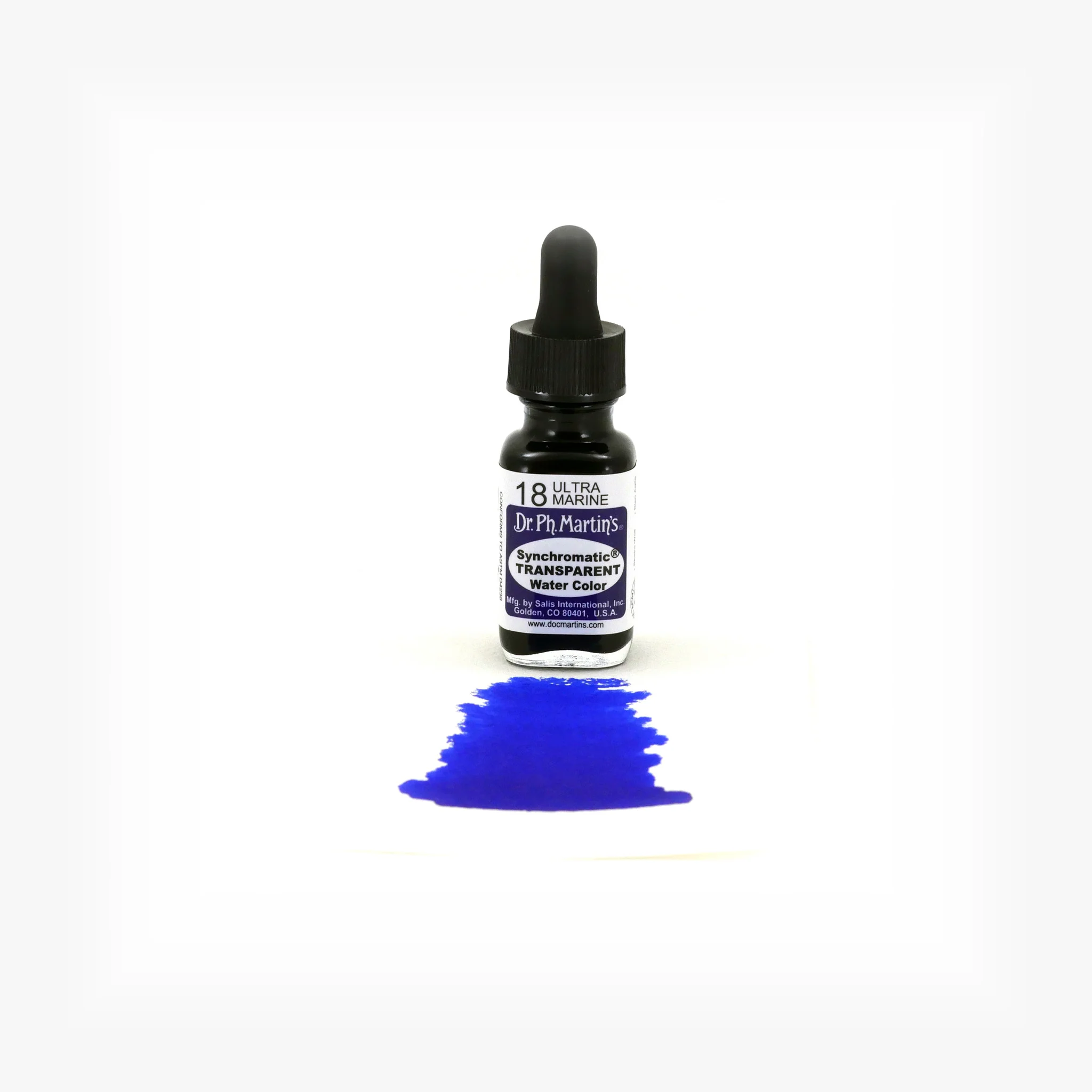 Synchromatic Transparent Water Color, 0.5 oz, Ultra Marine (18) - Image 2