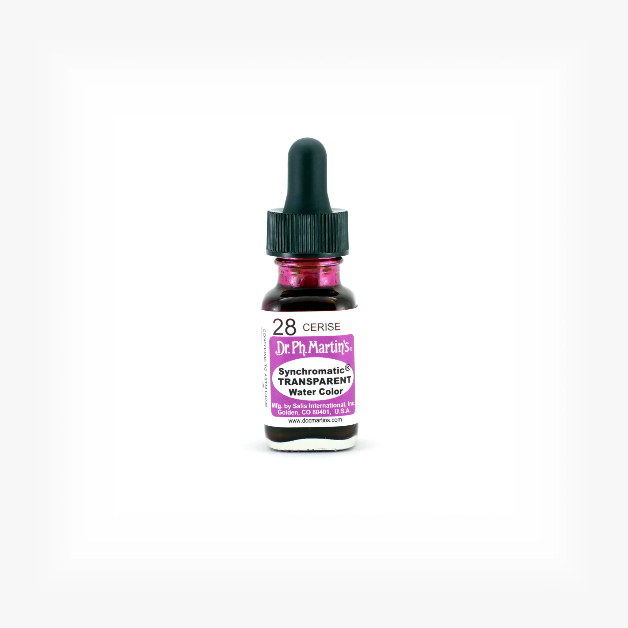Synchromatic Transparent Water Color, 0.5 oz, Cerise (28)