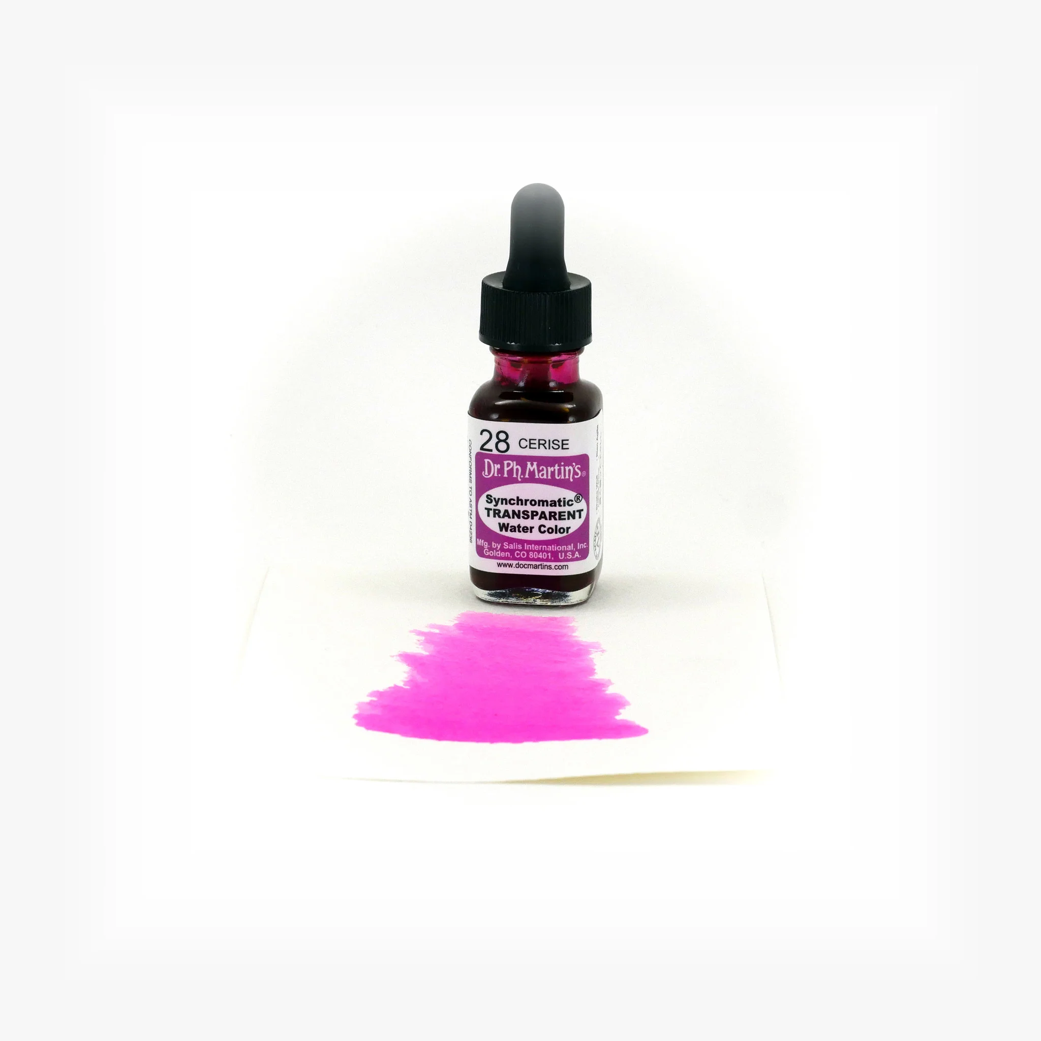 Synchromatic Transparent Water Color, 0.5 oz, Cerise (28) - Image 2