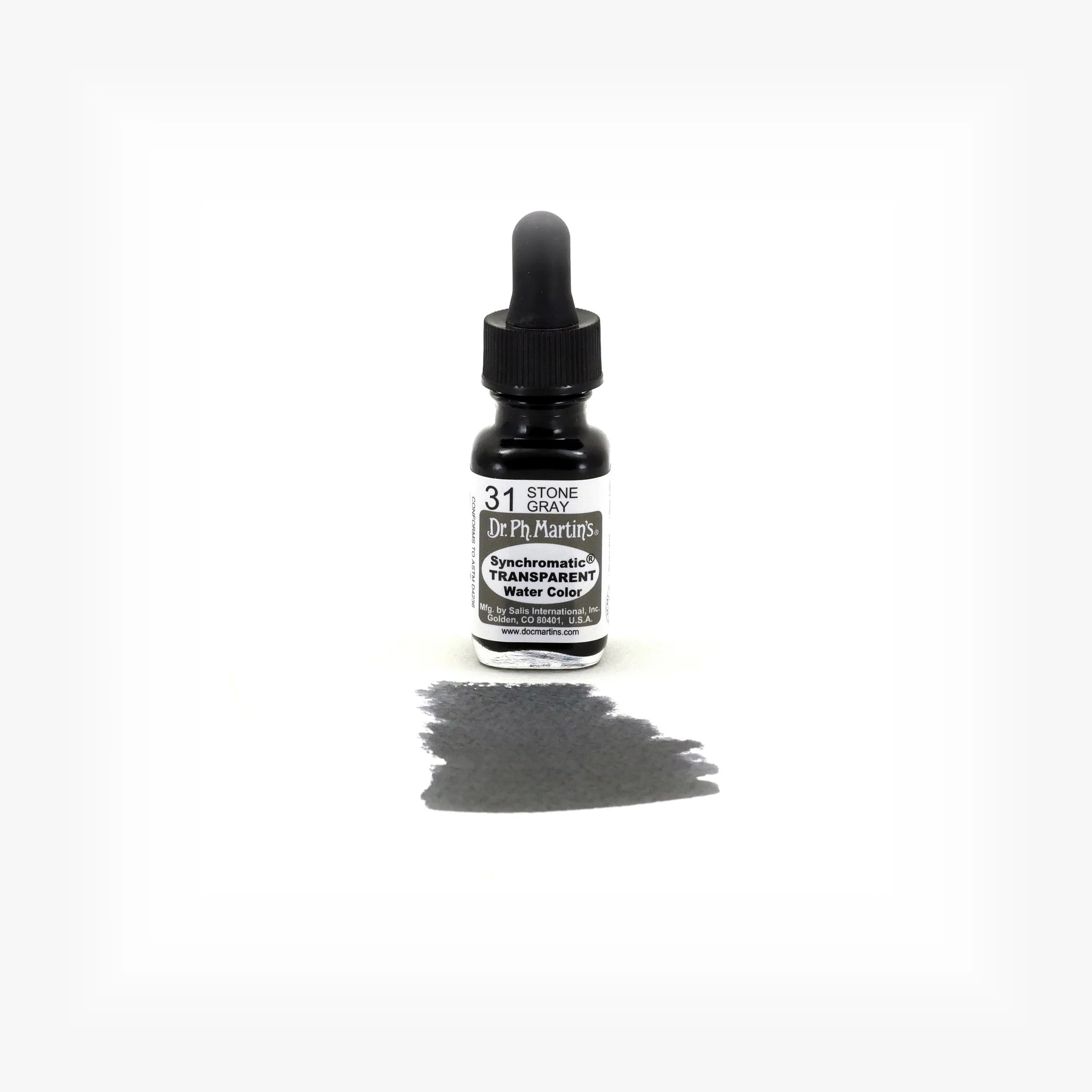 Synchromatic Transparent Water Color, 0.5 oz, Stone Gray (31) - Image 2