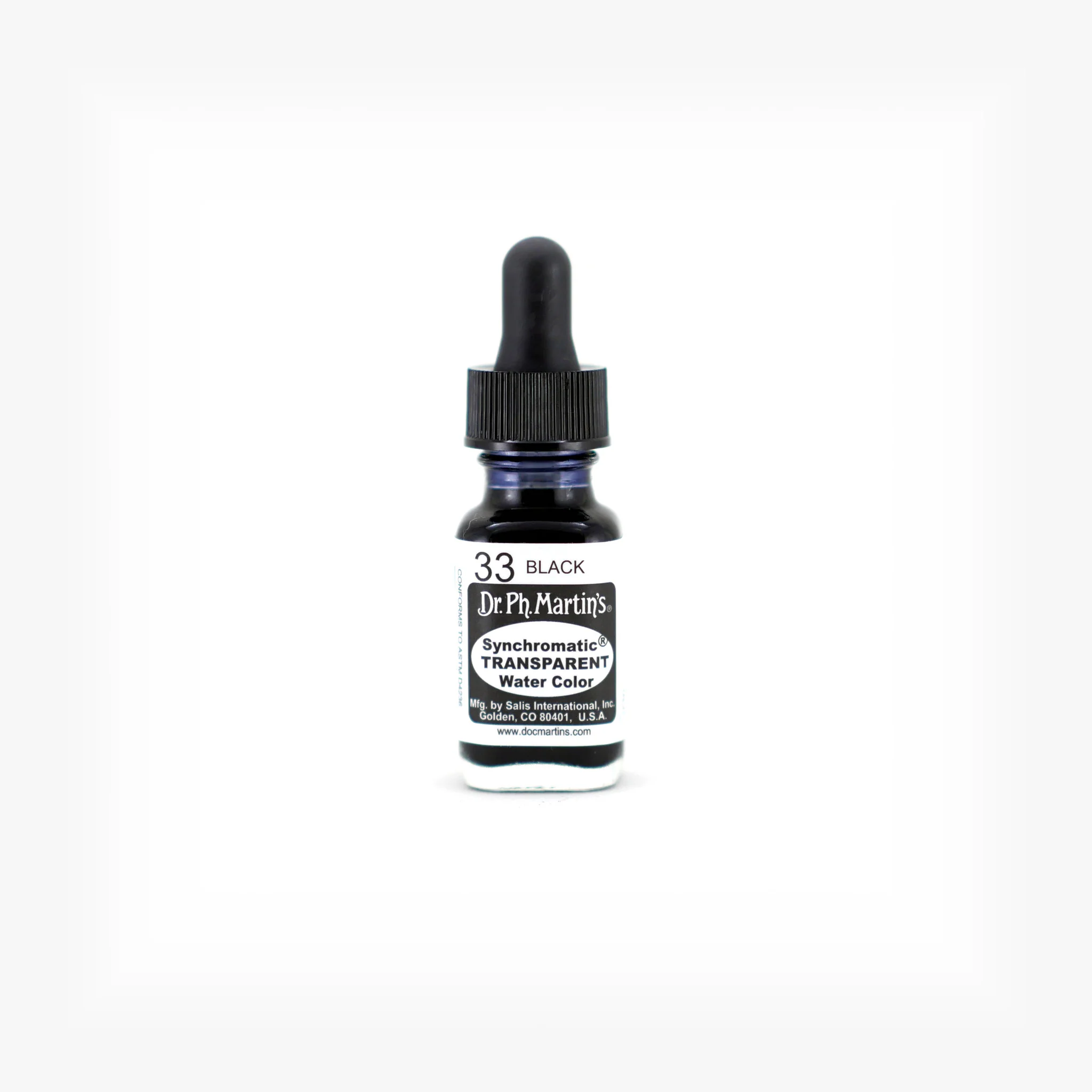 Synchromatic Transparent Water Color, 0.5 oz, Black (33)