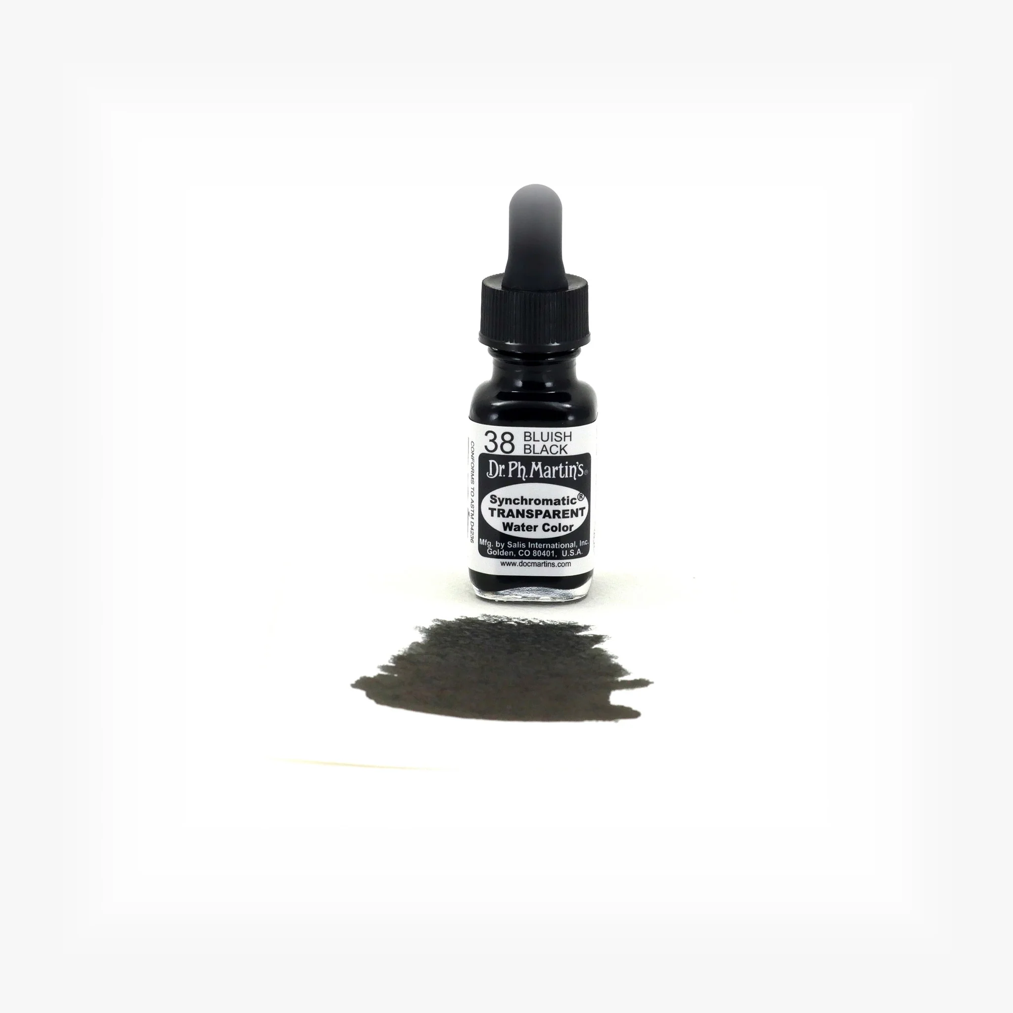 Synchromatic Transparent Water Color, 0.5 oz, Bluish Black (38) - Image 2