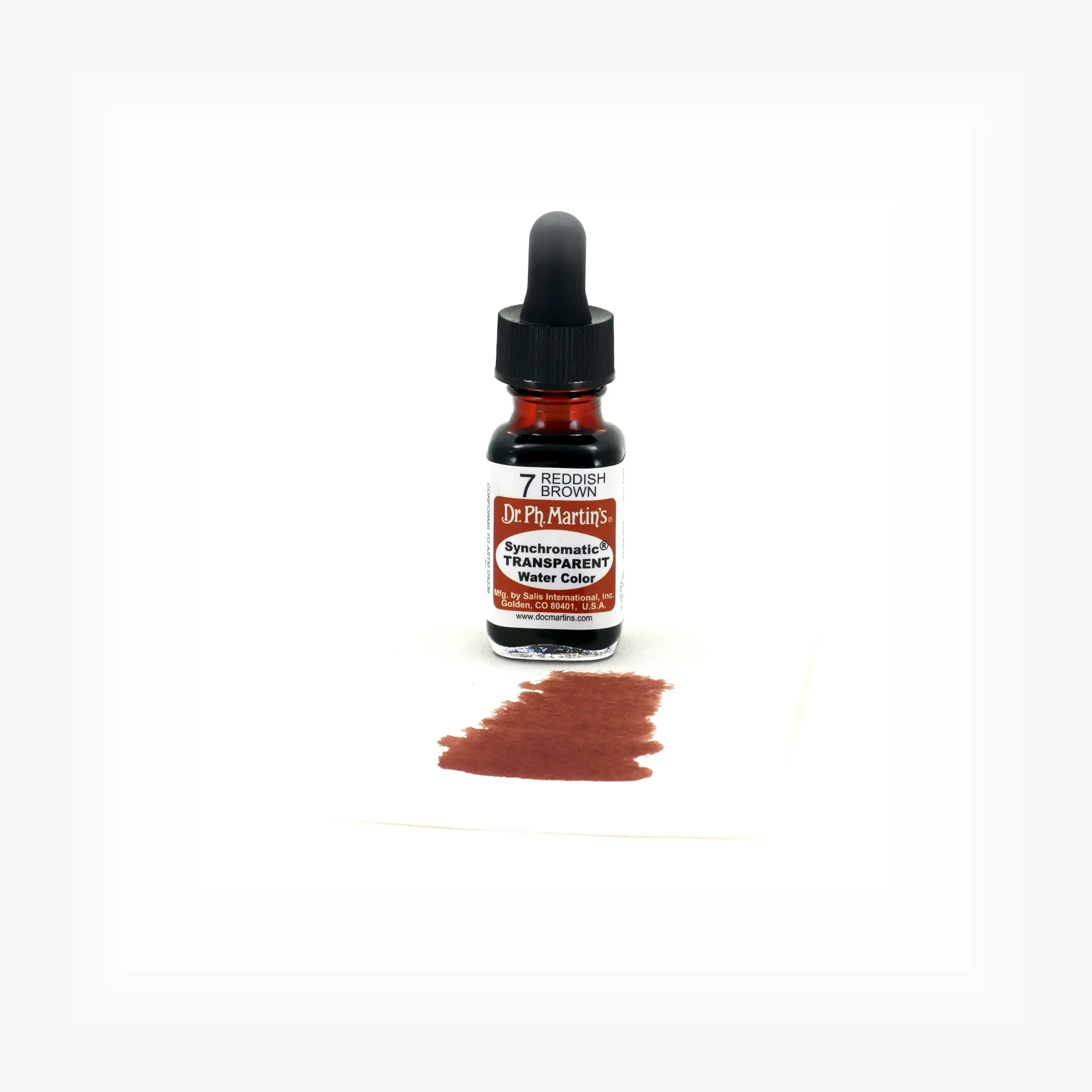 Synchromatic Transparent Water Color, 0.5 oz, Reddish Brown (7) - Image 2